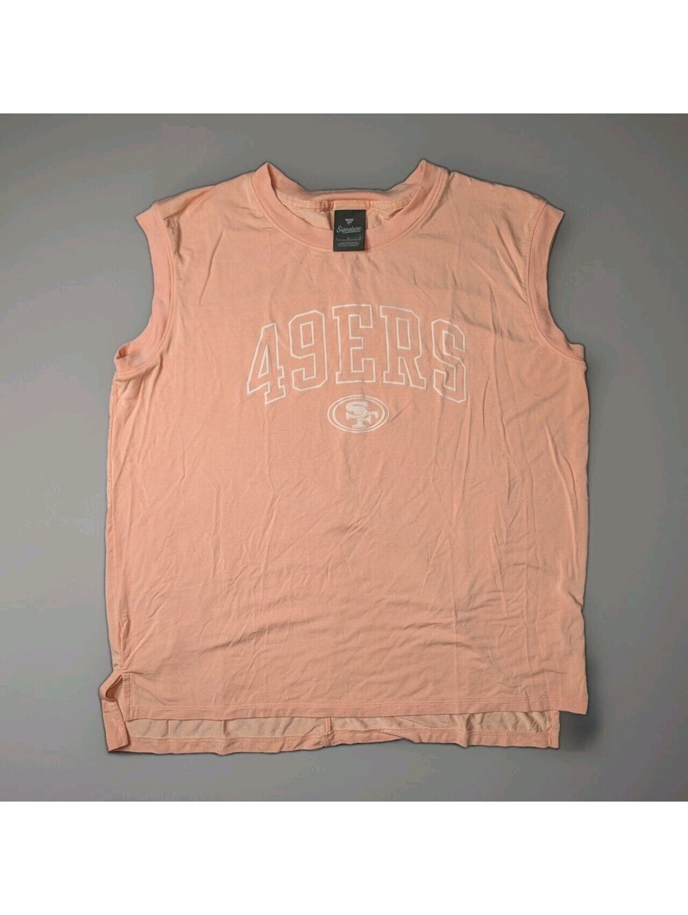 Fanatics Signature Tank Top Sleeveless Peach Coral San Francisco 49ers Large